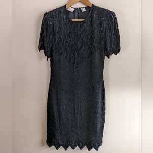 Vintage Lawrence Kazar New York Beaded Dress